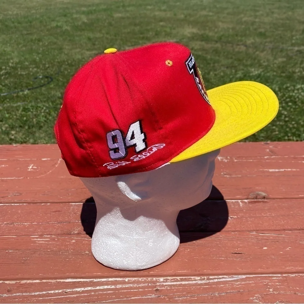 Vintage McDonald’s Racing Team Hat Snap Back Trucker 90s 94 Bill Elliott Red